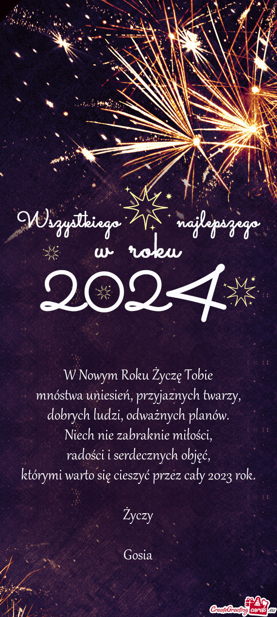 W Nowym Roku Życzę Tobie