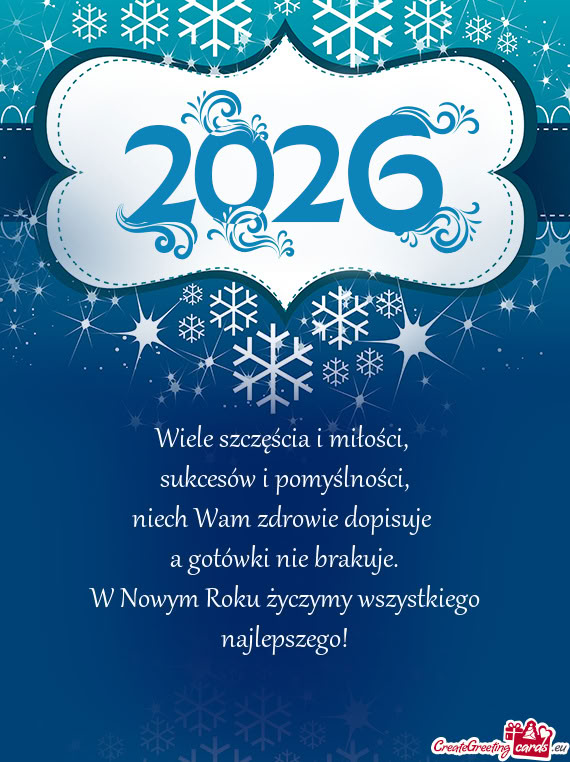 W Nowym Roku życzymy wszystkiego najlepszego