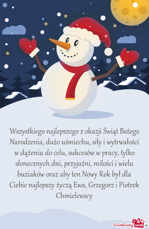 ?w oraz aby ten Nowy Rok był dla Ciebie najlepszy życzą Ewa, Grzegorz i Piotrek Chmielewscy