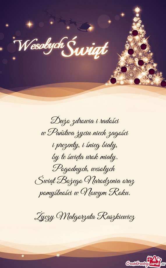 W Państwa życiu niech zagości