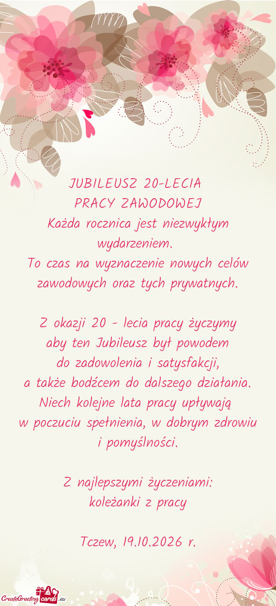 W poczuciu spełnienia, w dobrym zdrowiu i pomyślności