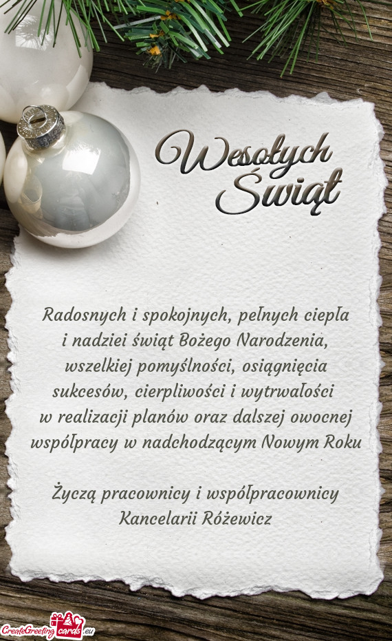 W realizacji planów oraz dalszej owocnej współpracy w nadchodzącym Nowym Roku