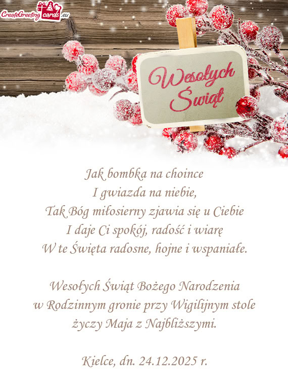 W Rodzinnym gronie przy Wigilijnym stole