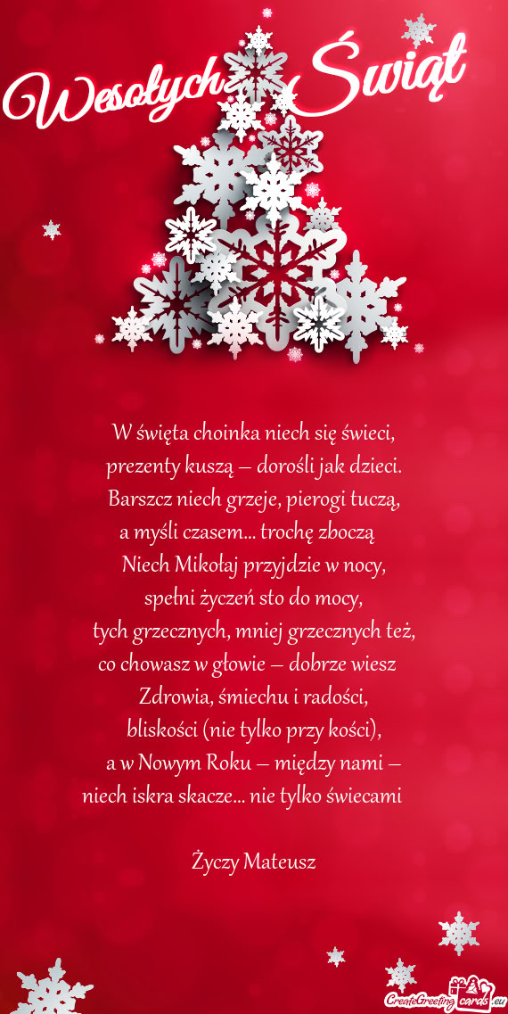 W święta choinka niech się świeci