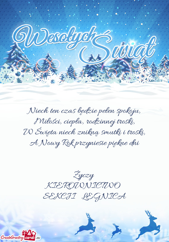 W Święta niech znikną smutki i troski