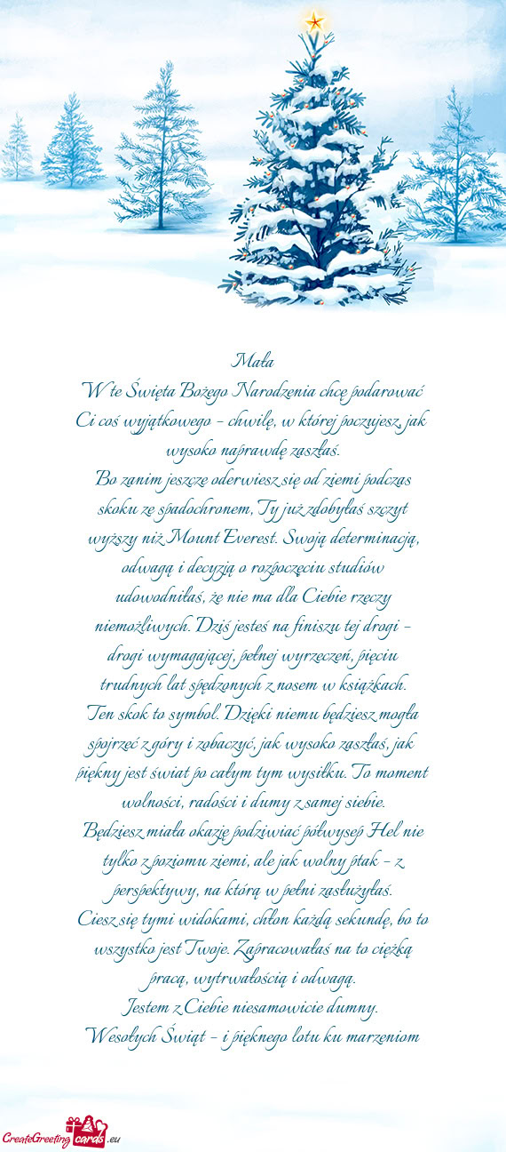 W te Święta Bożego Narodzenia chcę podarować Ci coś wyjątkowego – chwilę, w której poczuj