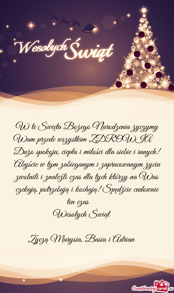 W te Święta Bożego Narodzenia życzymy Wam przede wszystkim ZDROWIA🥰 Dużo spokoju, ciepła i