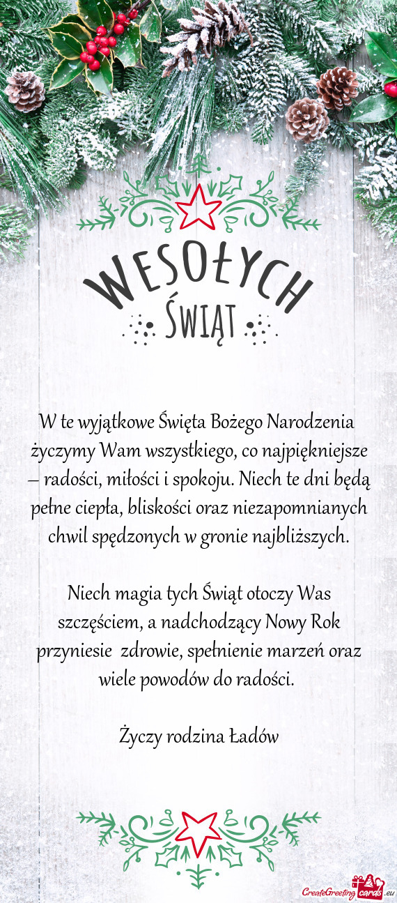 W te wyjątkowe Święta Bożego Narodzenia