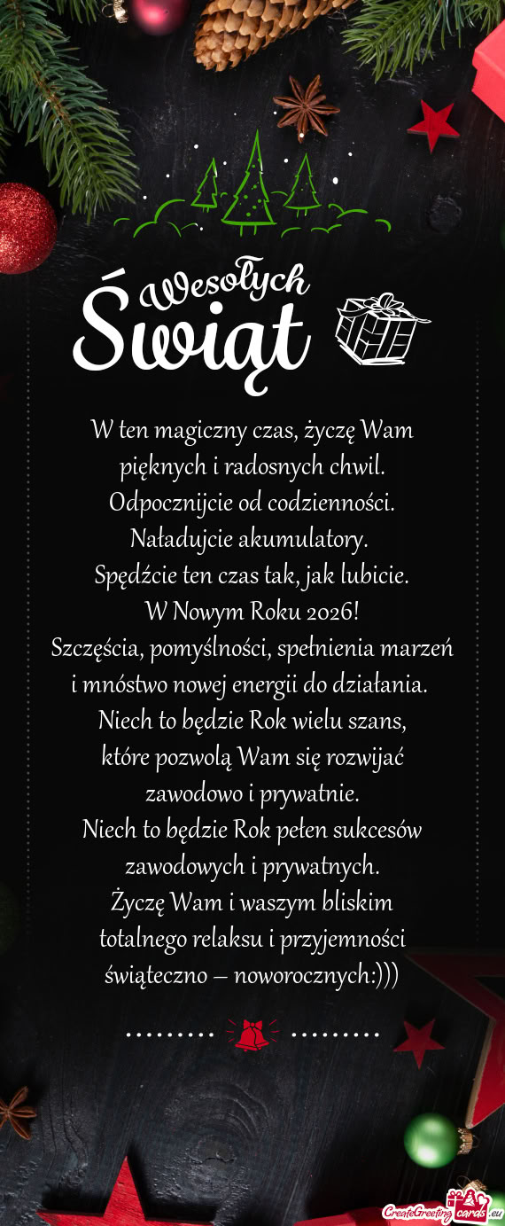 W ten magiczny czas, życzę Wam