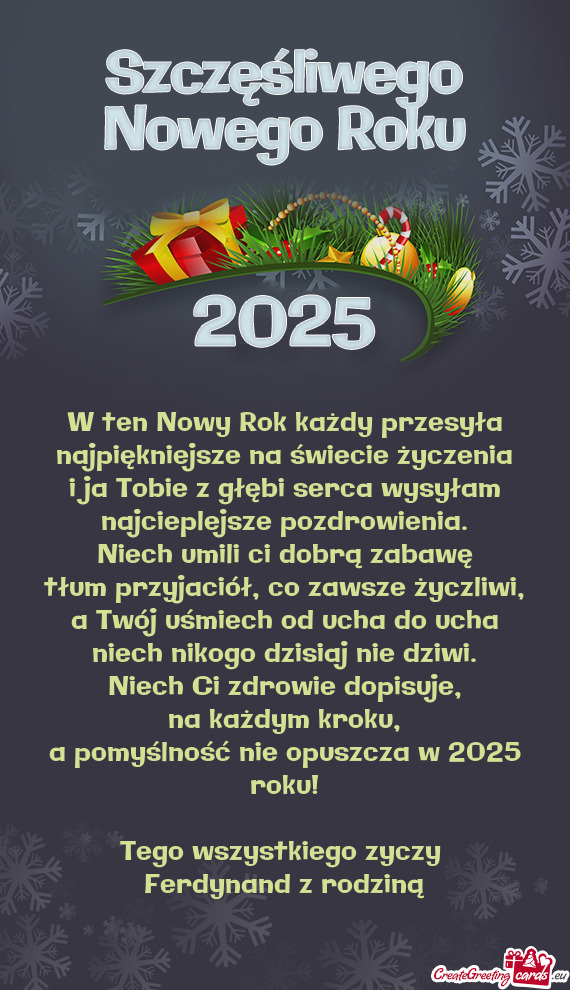 W ten Nowy Rok każdy przesyła