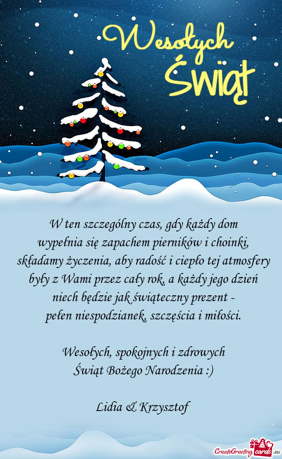 W ten szczególny czas, gdy każdy dom