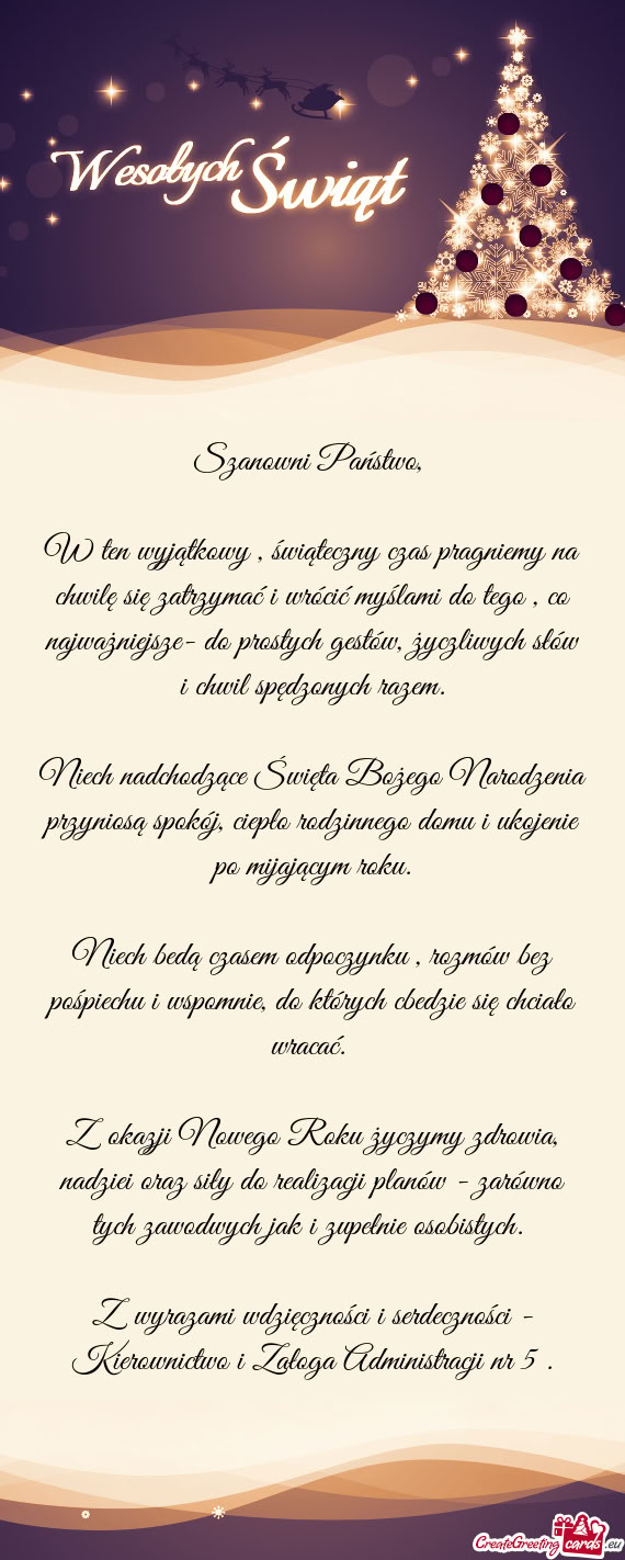 W ten wyjątkowy , świąteczny czas pragniemy na chwilę się zatrzymać i wrócić myślami do teg