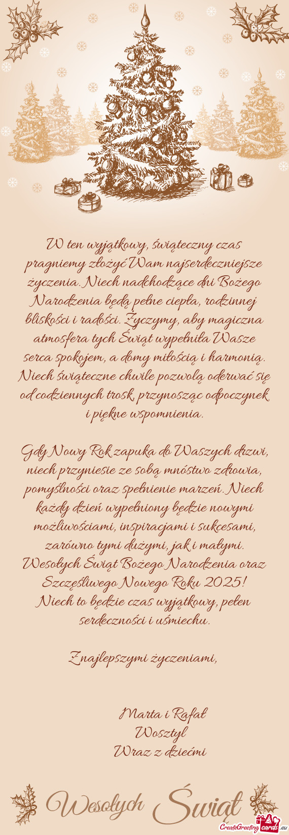 W ten wyjątkowy, świąteczny czas pragniemy złożyć Wam najserdeczniejsze życzenia. Niech nadch