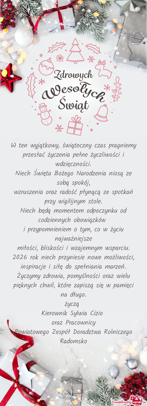 W ten wyjątkowy, świąteczny czas pragniemy
