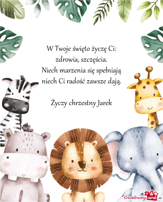 W Twoje święto życzę Ci