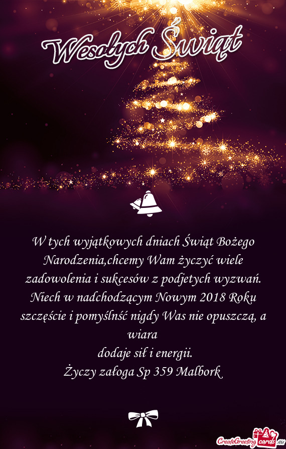 W tych wyjątkowych dniach Świąt Bożego Narodzenia,chcemy Wam życzyć wiele zadowolenia i sukces
