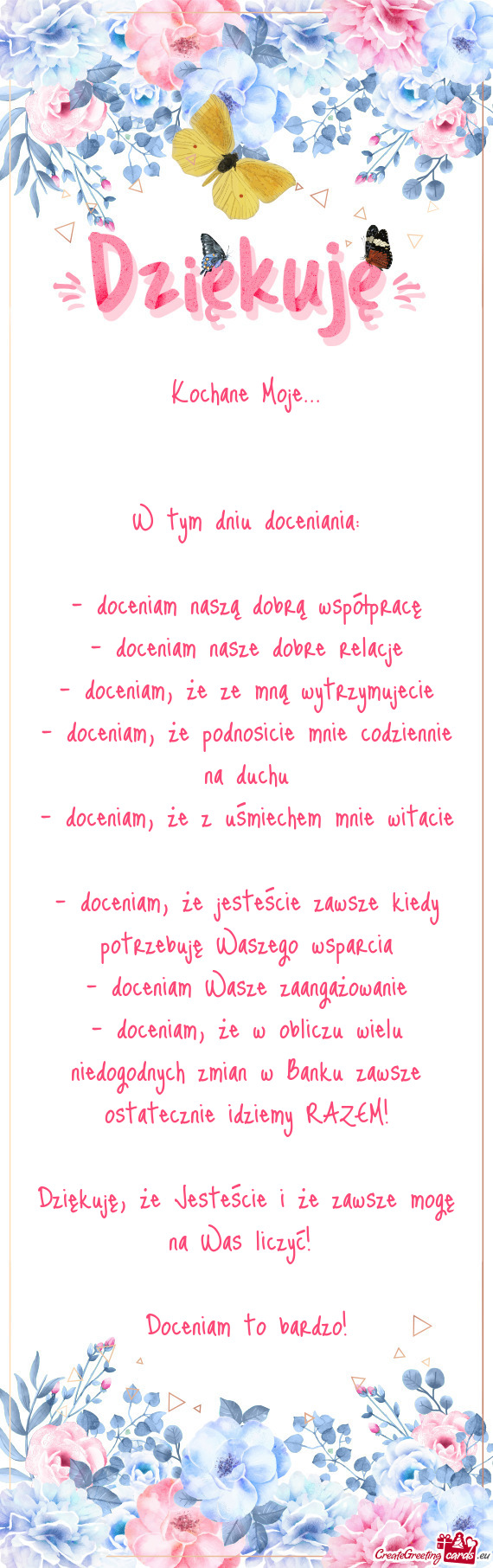 W tym dniu doceniania