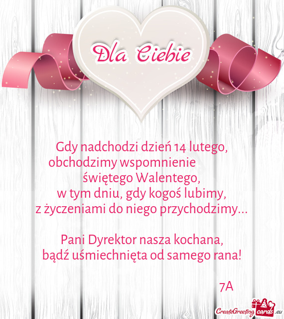 W tym dniu, gdy kogoś lubimy