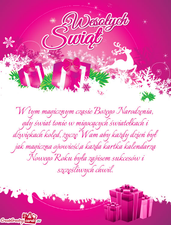 W tym magicznym czasie Bożego Narodzenia, gdy świat tonie w migocących światełkach i dźwięka