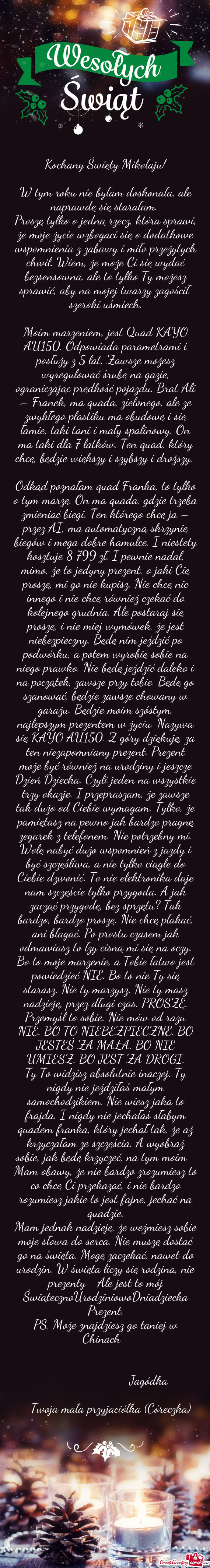W tym roku nie byłam doskonała, ale naprawdę się starałam