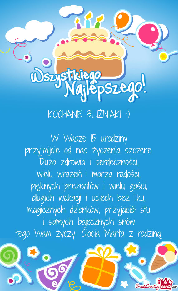 W Wasze 15 urodziny