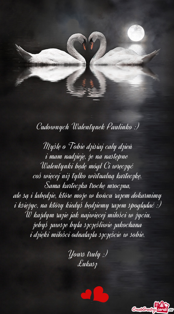 Walentynki będę mógł Ci wręczyć