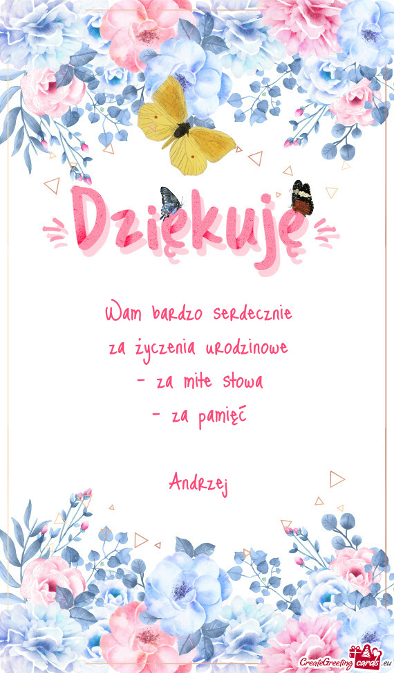 Wam bardzo serdecznie