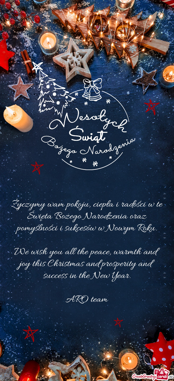 Warmth and joy this Christmas and prosperity and success in the New Year