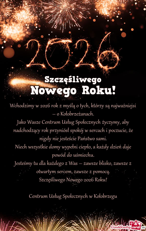 Wchodzimy w 2026 rok z myślą o tych, którzy są najważniejsi – o Kołobrzeżanach