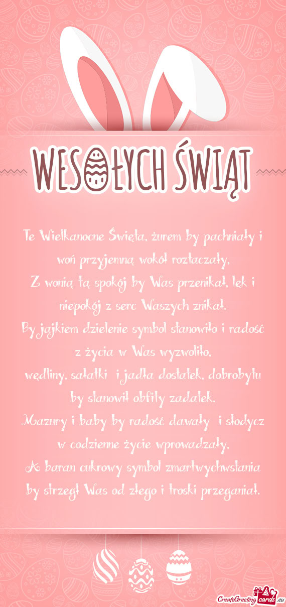 Wędliny, sałatki i jadła dostatek, dobrobytu by stanowił obfity zadatek