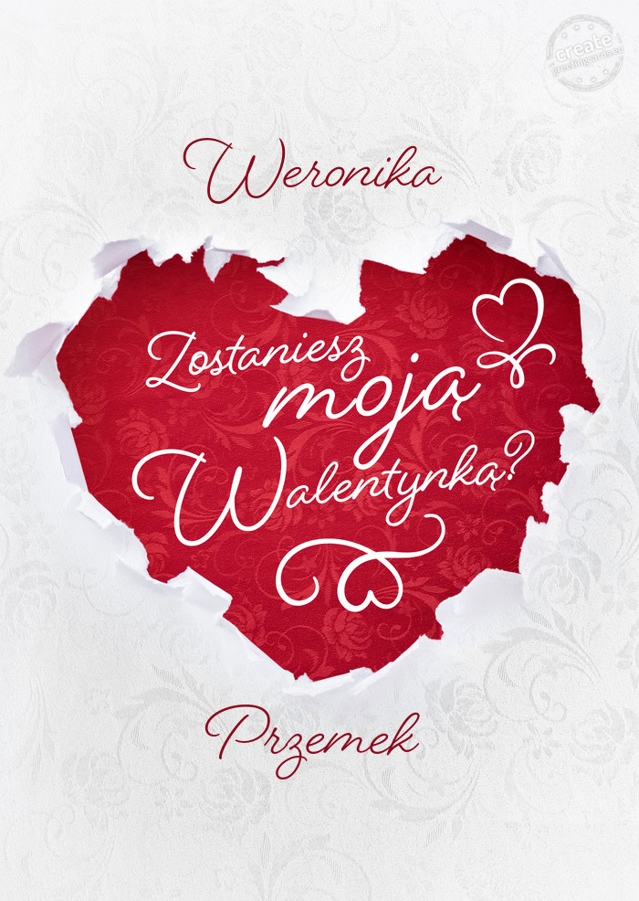 Weronika Zostaniesz moją walentynką? Przemek