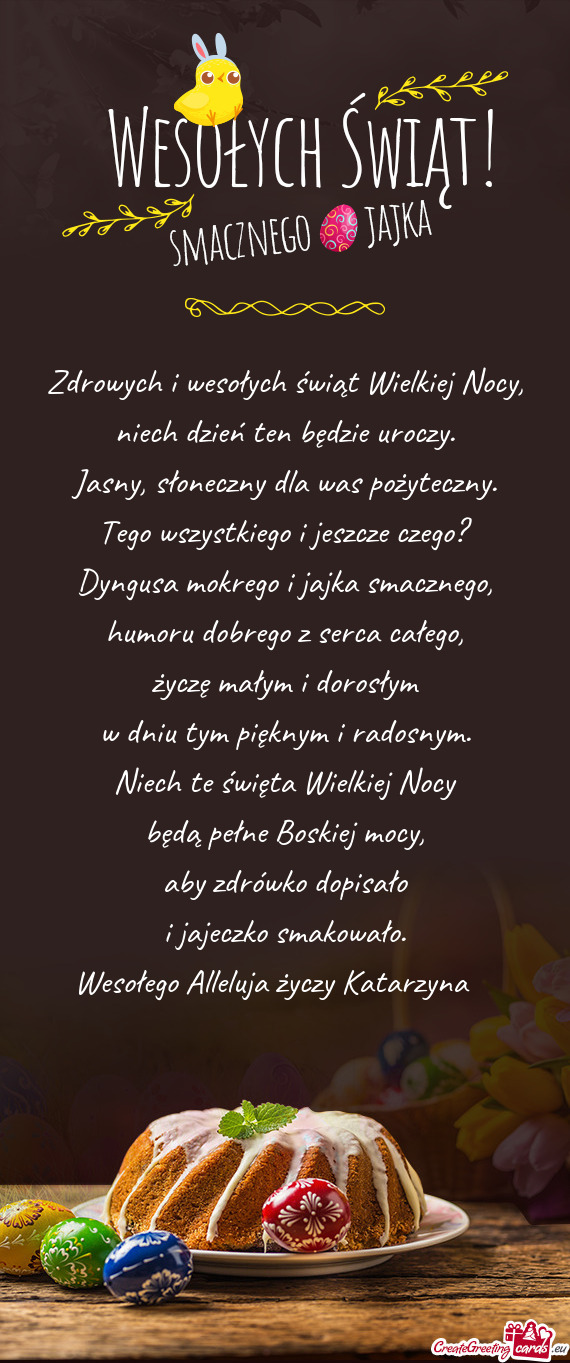 Wesołego Alleluja Katarzyna 😊