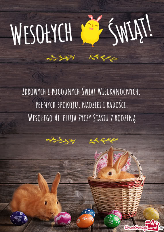 Wesołego Alleluja Stasiu z rodziną