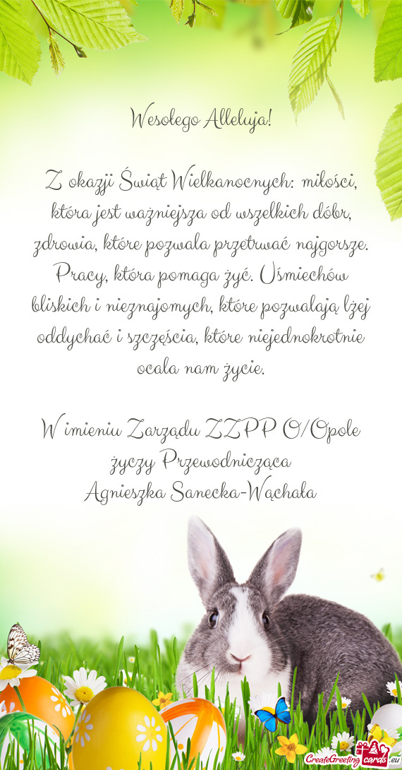 Wesołego Alleluja! Z okazji Świąt Wielkanocnych