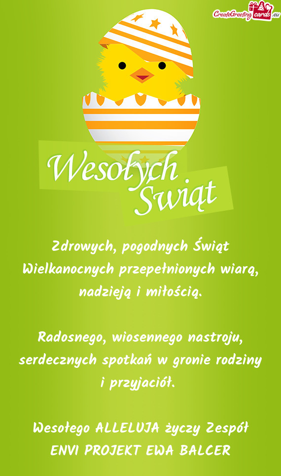 Wesołego ALLELUJA Zespół ENVI PROJEKT EWA BALCER