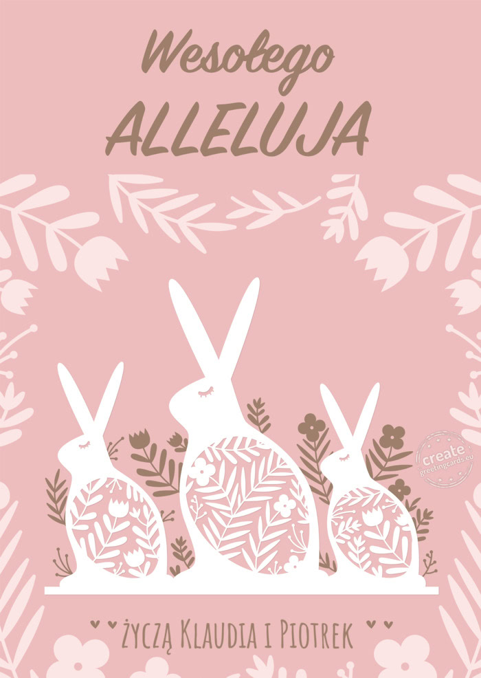 Wesołego Alleluja życzy życzą Klaudia i Piotrek