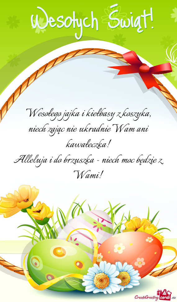 Wesołego jajka i kiełbasy z koszyka