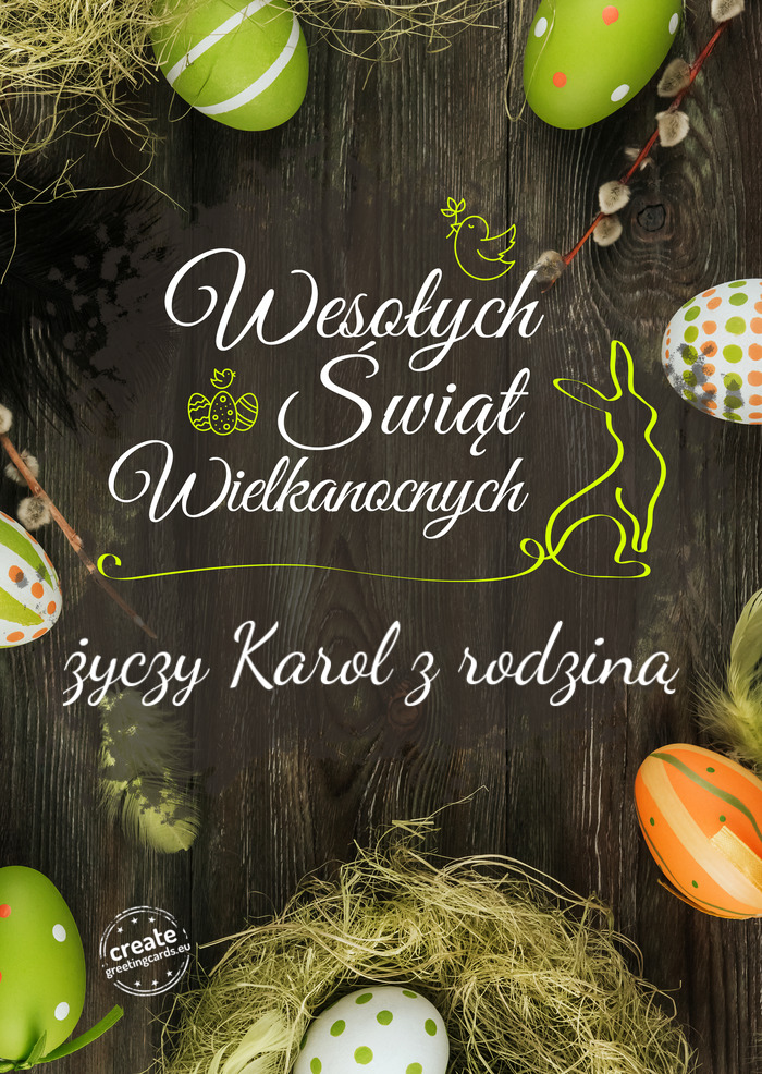 Wesołego Świat Wielkanocnych Karol z rodziną