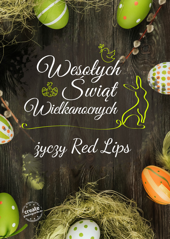 Wesołego Świat Wielkanocnych Red Lips