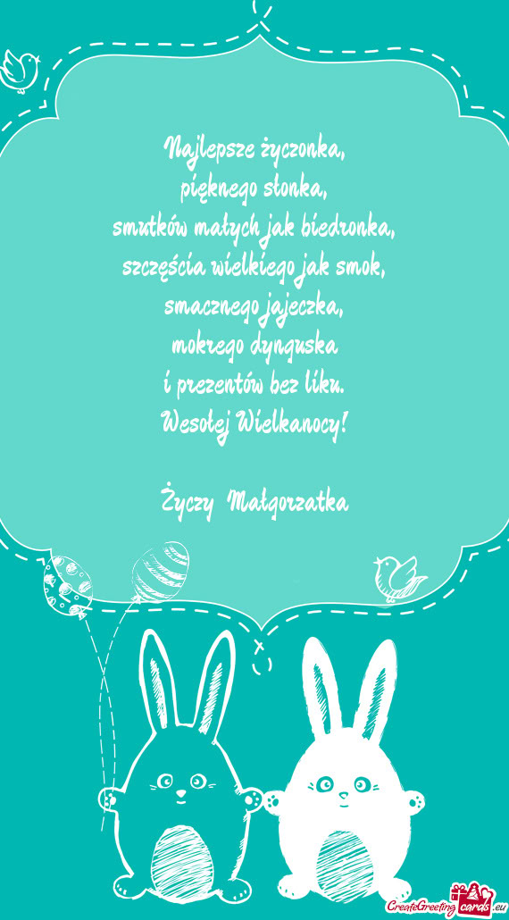 Wesołej Wielkanocy!  Małgorzatka