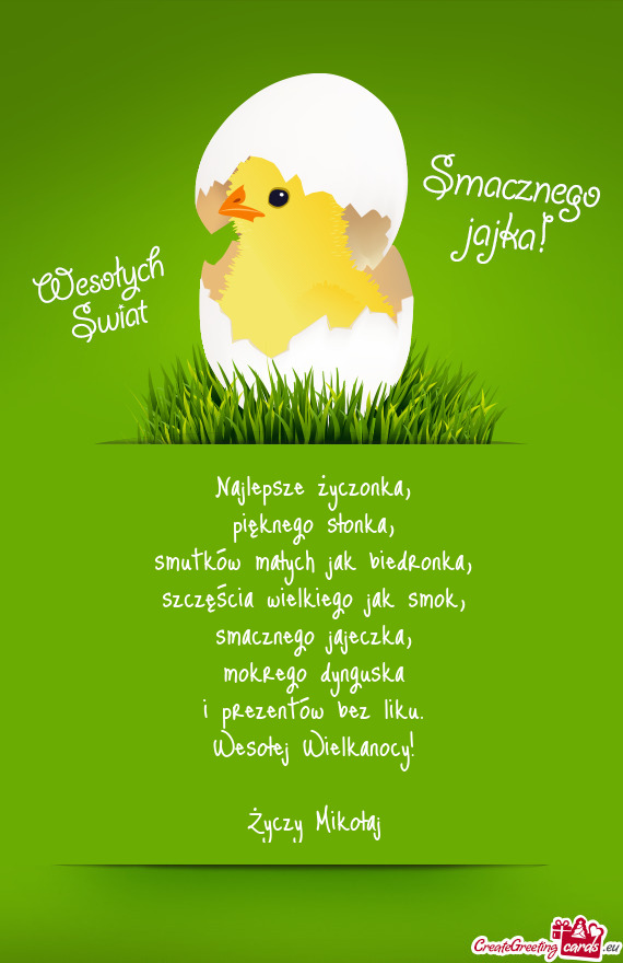 Wesołej Wielkanocy! Mikołaj