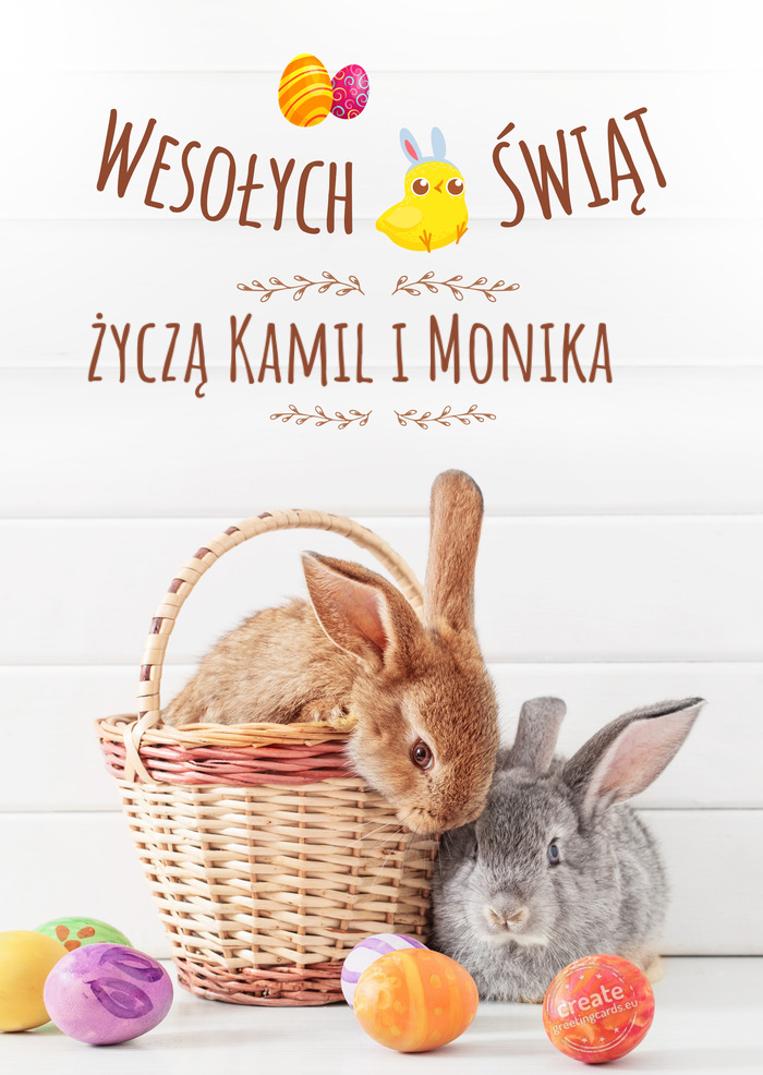 Wesołej Wielkanocy życzą Kamil i Monika 😃