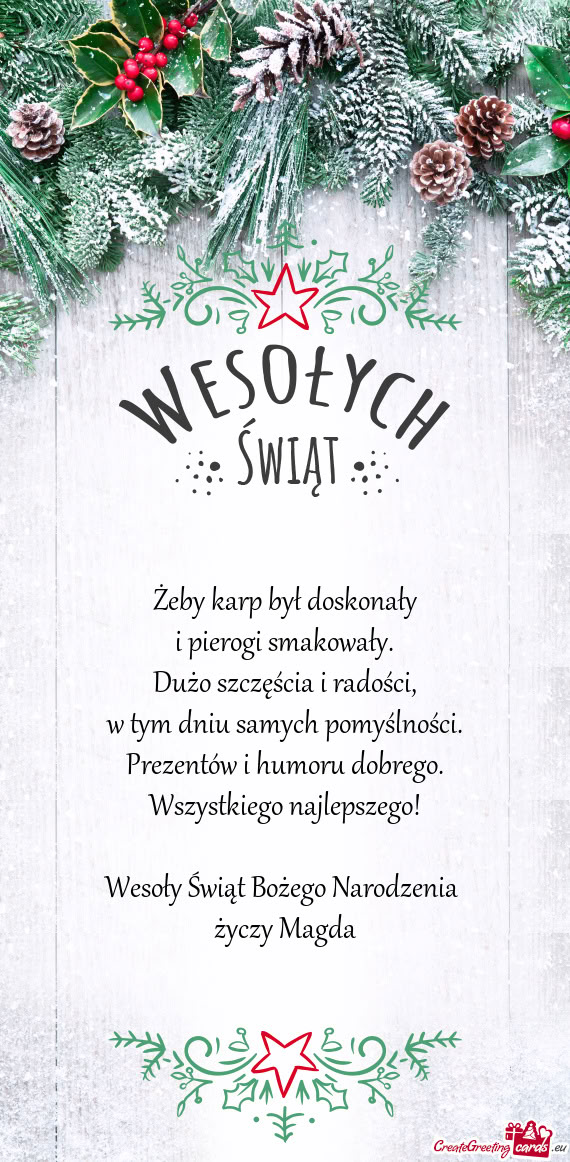 Wesoły Świąt Bożego Narodzenia