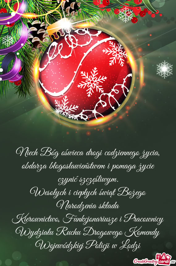 Wesołych i ciepłych świąt Bożego Narodzenia składa