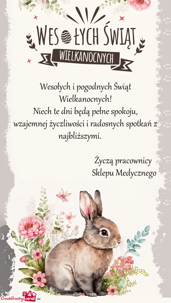 Wesołych i pogodnych Świąt Wielkanocnych!   Niech te dni będą pełne