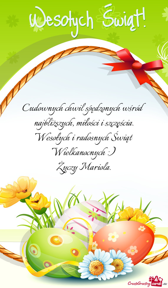 Wesołych i radosnych Świąt Wielkanocnych :)