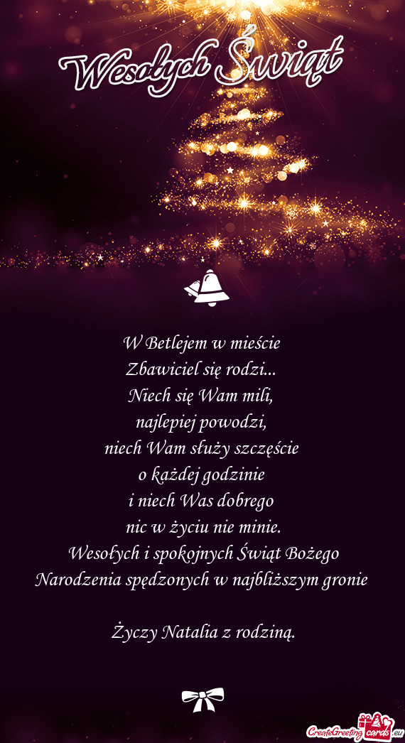 Wesołych i spokojnych Świąt Bożego Narodzenia spędzonych w najbliższym gronie