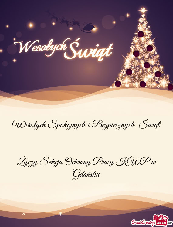 Wesołych Spokojnych i Bezpiecznych Świąt