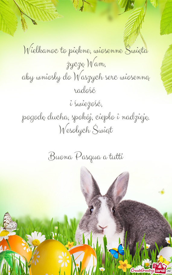 Wesołych Świąt
 
 Buona Pasqua a tutti