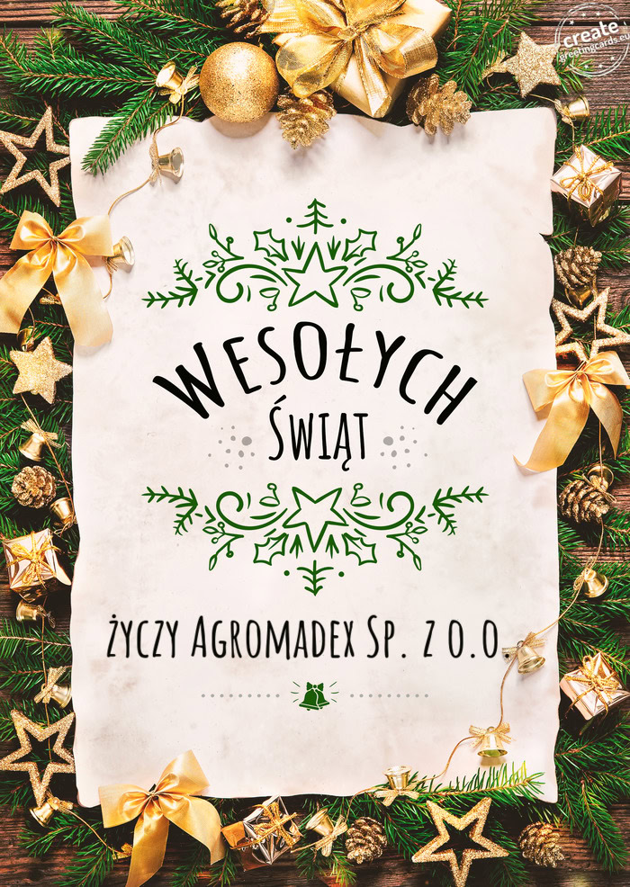 Wesołych Świąt Agromadex Sp. z o.o